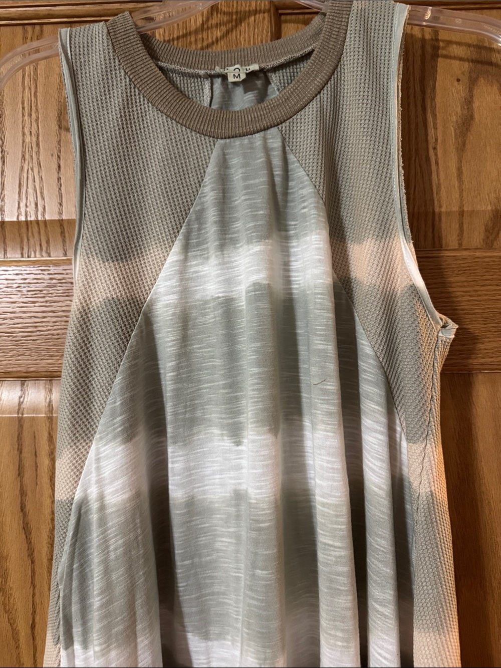 POL Women's Sleeveless Tank Top in Beige and Cream, mixed materials.SHARP